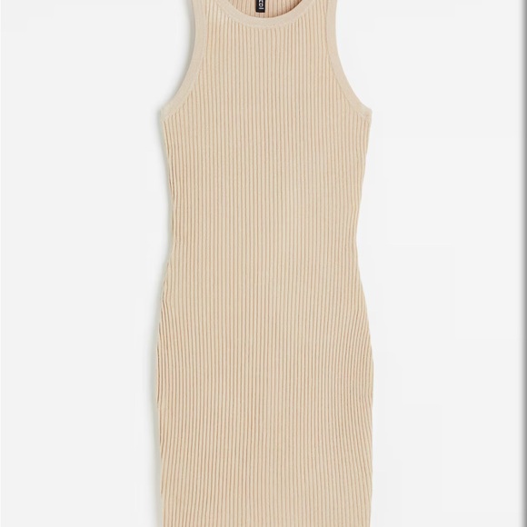 Divided Cream Halter Bodycon Midi Dress - Picture 1 of 4
